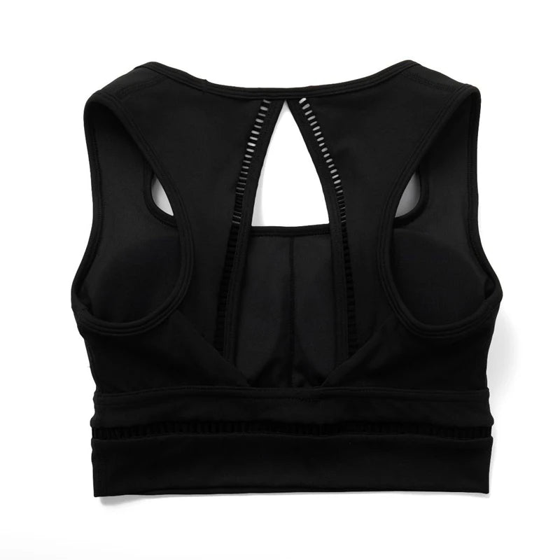 Brassière Sport Femme Col Carré – Maintien Fort, Yoga, Running, Fitness