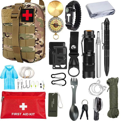 Kit de Survie Tactique – Pochette Oxford Camping, Randonnée, Premiers Secours & Urgence