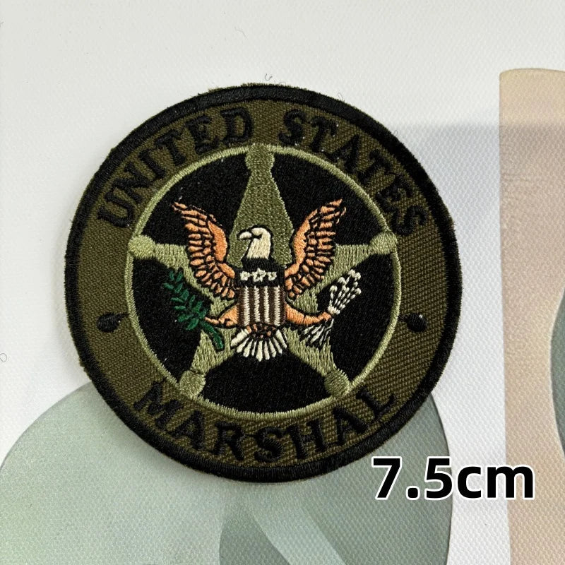 Patch Brodé US Sheriff Hook & Loop – Badge Identification Sécurité Tactique Gilet, 8 Modèles - BLACKBEARD OUTDOOR INDUSTRIES