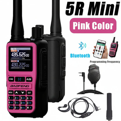Talkie-Walkie Rose Baofeng U5R Mini – Bluetooth, 999 Canaux, USB-C, IP45