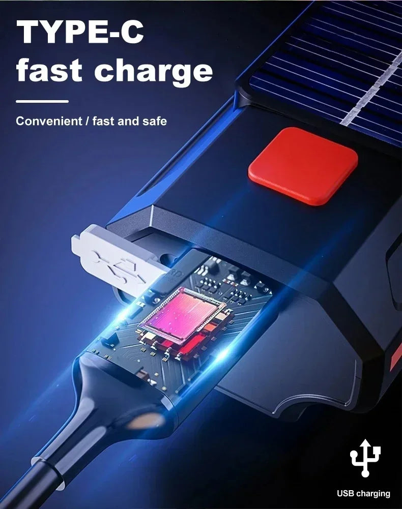 phare avant de vélo solaire a éclairage double faisceau avec avertisseur sonore Ma boutique