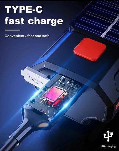 phare avant de vélo solaire a éclairage double faisceau avec avertisseur sonore Ma boutique