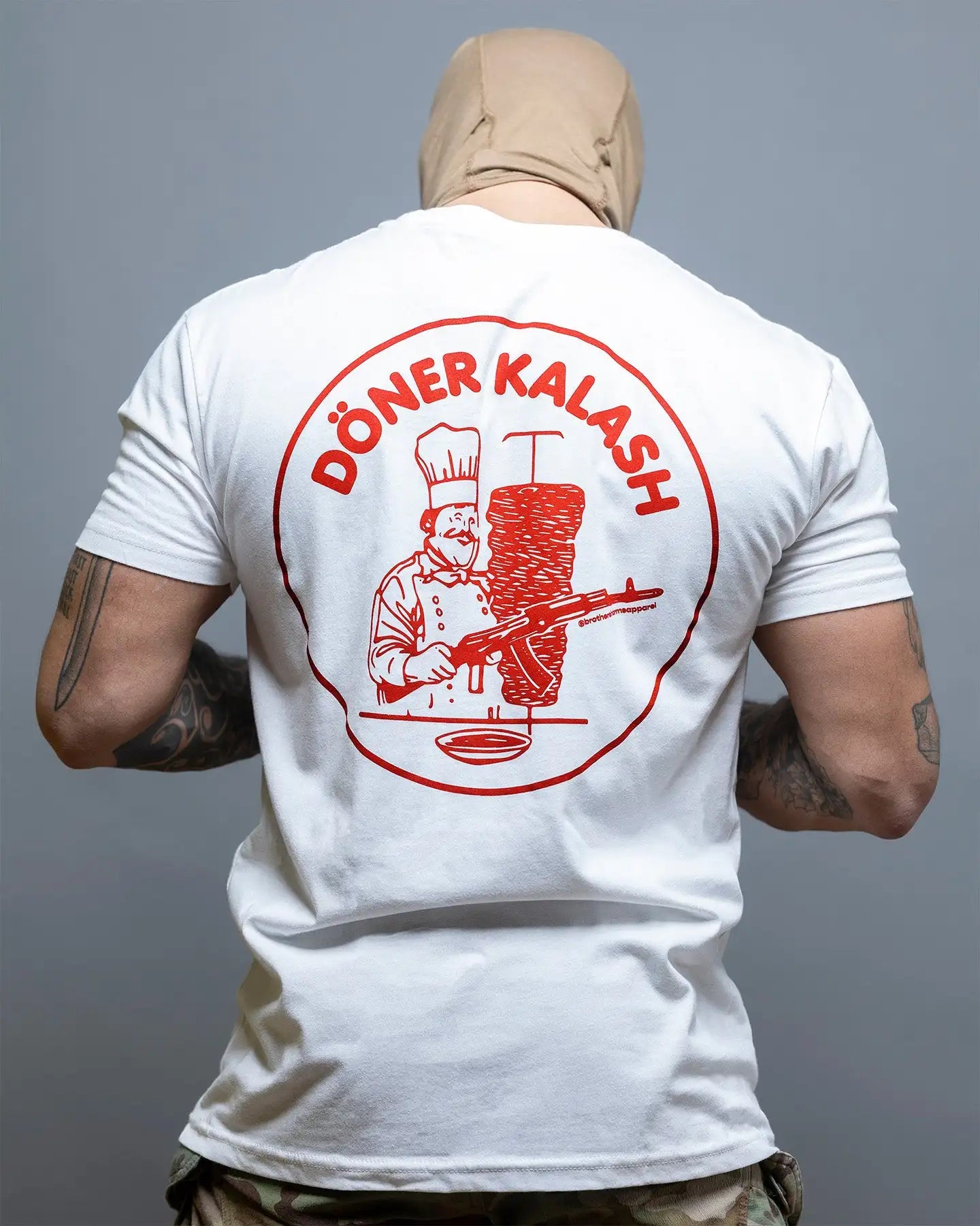 T-shirt Tactique Döner Kalash – 100% Coton, Style Streetwear Tactical, S à 4XL