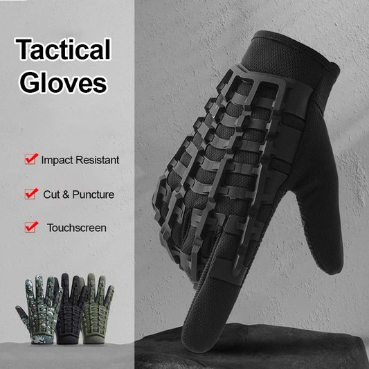 Gants Tactiques Plein Doigt TPR – Protection Articulations, Écran Tactile | Moto, Airsoft, Cyclisme