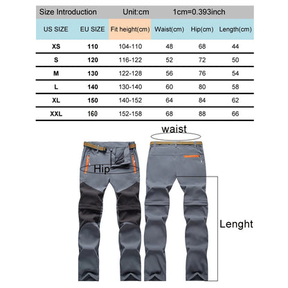 Pantalon Randonnée Enfant – Séchage Rapide Anti-UV Camping Trekking