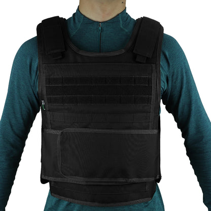 Gilet Porte-Plaques Tactique MOLLE - Airsoft, Chasse, Pêche