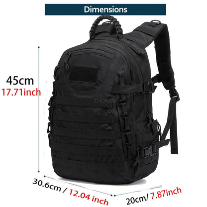 THURAM sac à dos tactique 38L étanche MOLLE – Randonnée, camping, voyage - BLACKBEARD OUTDOOR INDUSTRIES