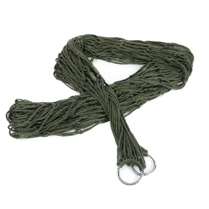 Hamac Filet en Nylon avec Cordes - Lit Suspendu Portable pour Camping et Jardin