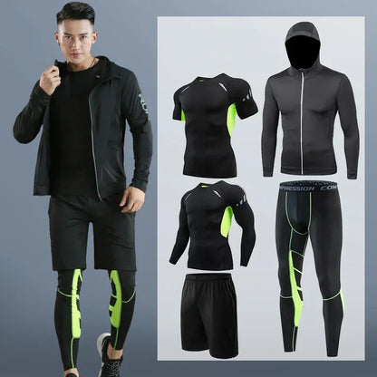 Ensemble sport homme compression, 2, 3 ou 5 pièces