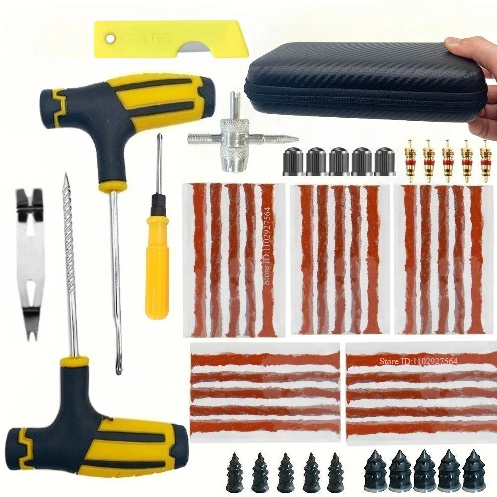 ZFOUEK Kit de Réparation de Pneu Voiture – Kit Complet d'Urgence avec Mèches, Colle, Outils, Boîte de Rangement - BLACKBEARD OUTDOOR INDUSTRIES