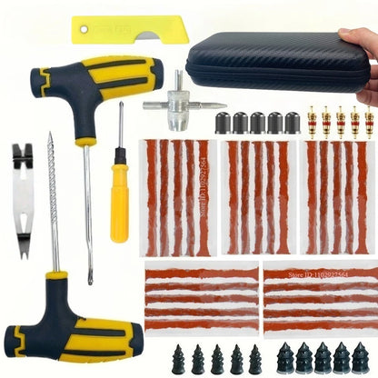 ZFOUEK Kit de Réparation de Pneu Voiture – Kit Complet d'Urgence avec Mèches, Colle, Outils, Boîte de Rangement - BLACKBEARD OUTDOOR INDUSTRIES