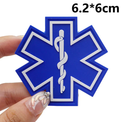Patches médicaux en PVC Serpent avec Fixation Velcro pour Sacs à Dos et Vêtements Militaires