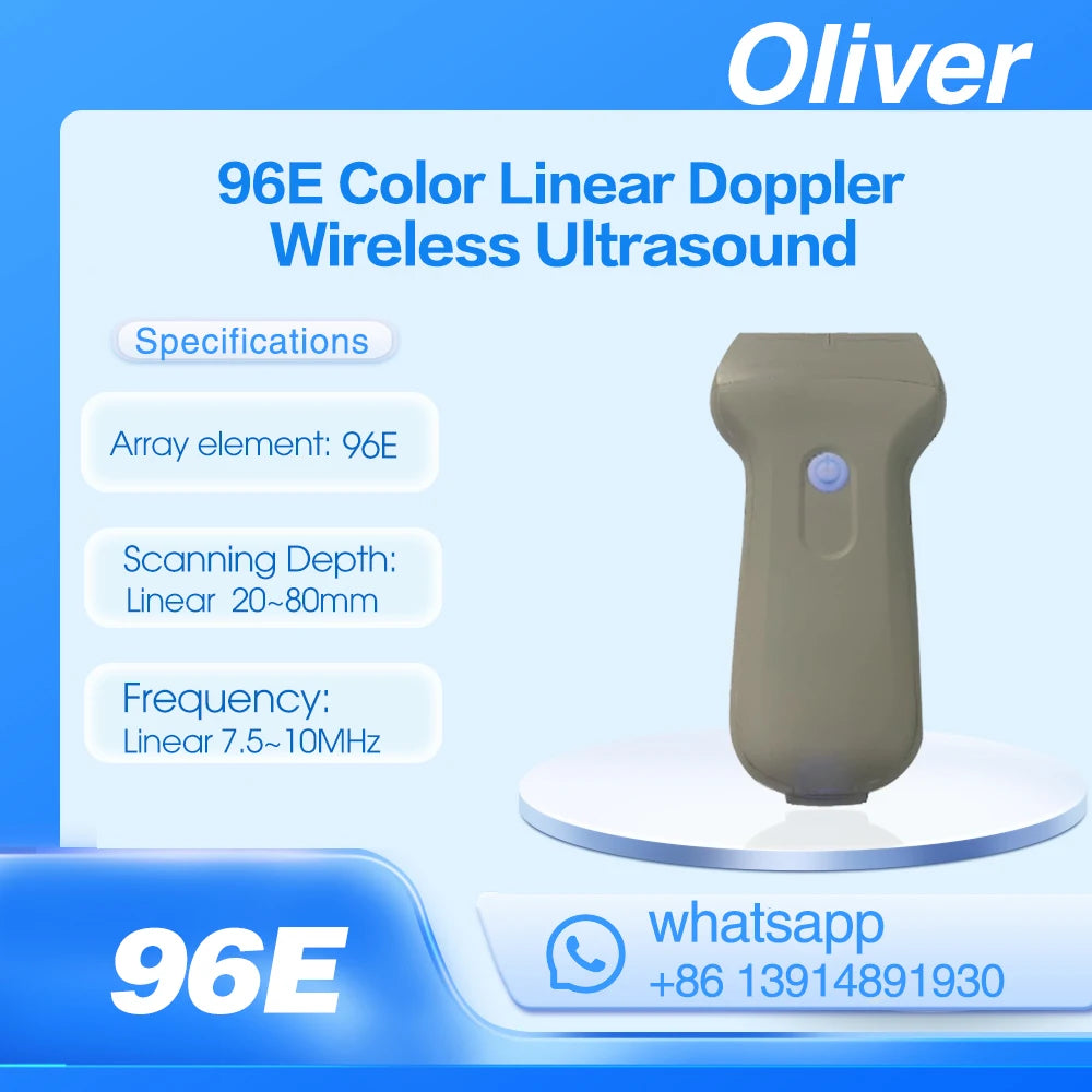 Échographe Portable WiFi 3-en-1 – Sonde Linéaire, Convexe & Transvaginale avec Étui