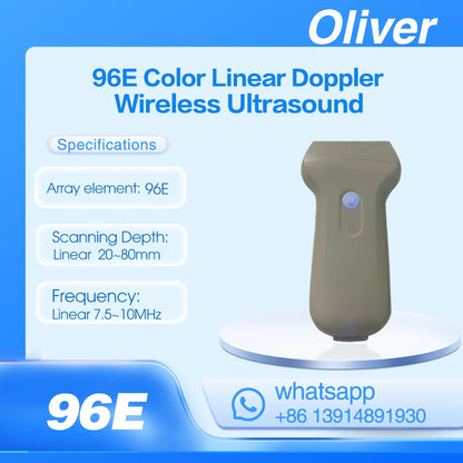 Échographe Portable WiFi 3-en-1 – Sonde Linéaire, Convexe & Transvaginale avec Étui