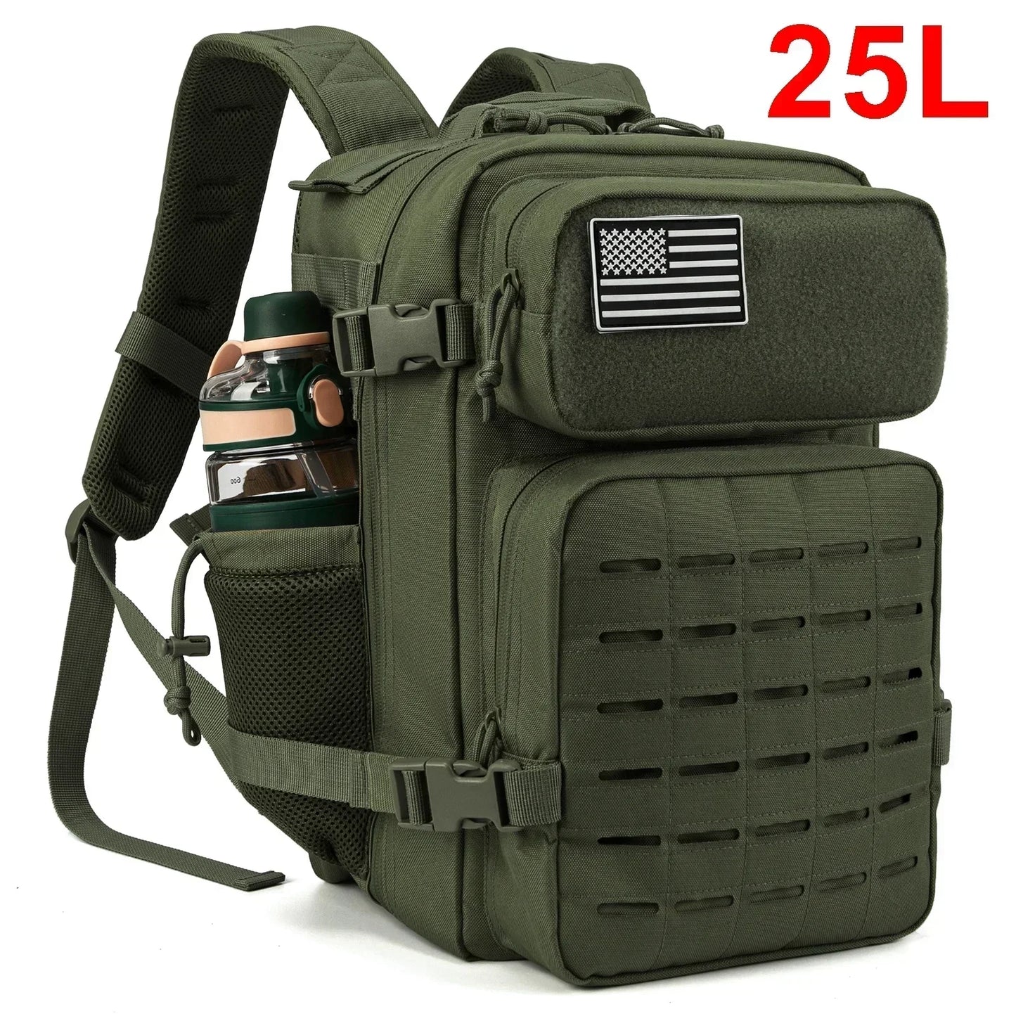 Sac à Dos Tactique Outdoor 25L/45L – Laser Cut MOLLE, Rucksack Polyvalent pour Homme et Femme - BLACKBEARD OUTDOOR INDUSTRIES