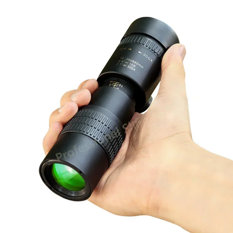 Monoculaire Télescopique 10-300x Zoom HD – Prisme BAK-4, Revêtement FMC, Objectif 40mm, IPX4