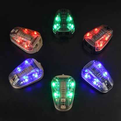 Lampe de Casque Sport – Lumière Stroboscopique Bleu, Vert, Rouge et IR Étanche pour Survie et Signalisation Outdoor Ma boutique