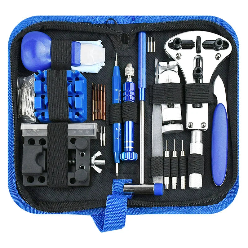 Kit de Réparation de Montres 185 Pièces - Outils Professionnels pour Remplacement de Batterie, Démontage de Maillons, Retrait du Fond de Boîtier, Outils à Barres et plus - BLACKBEARD OUTDOOR INDUSTRIES