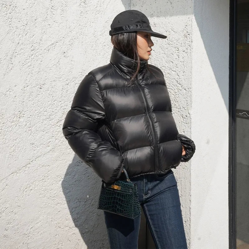 Doudoune courte crop femme, style Y2K