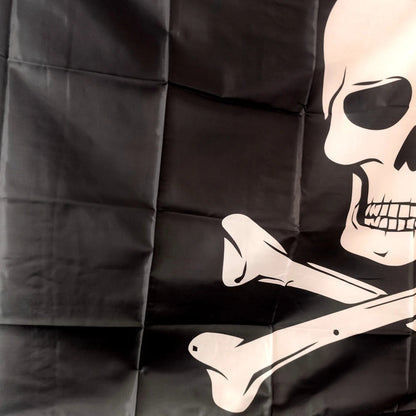 Drapeau Pirate Skull 90x150cm – Design Jolly Roger Jack Rackham – Polyester Durable Résistant aux Intempéries pour Décoration Extérieure BLACKBEARD OUTDOOR INDUSTRIES