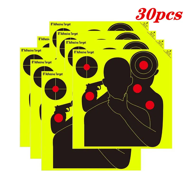 10 ou 30 CIBLES ADHÉSIVES RÉACTIVES SPLATTER – Ø 20 cm – ENTRAÎNEMENT AU TIR PRÉCIS - BLACKBEARD OUTDOOR INDUSTRIES