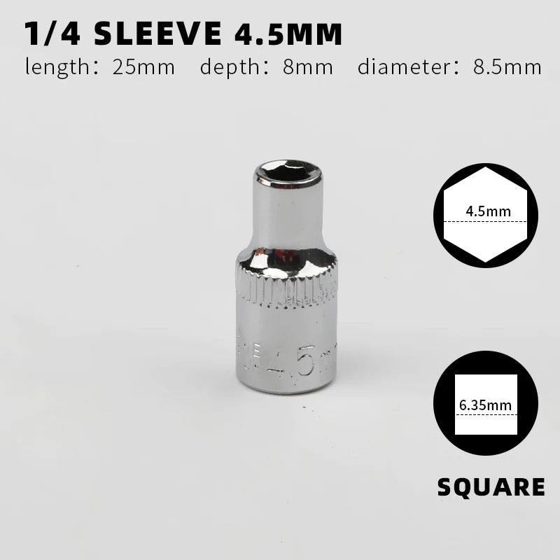 Douille 1/4" Simple – Tailles 4 à 14 mm | Clé à Cliquet, Outil Manuel - BLACKBEARD OUTDOOR INDUSTRIES