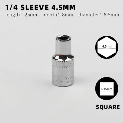 Douille 1/4" Simple – Tailles 4 à 14 mm | Clé à Cliquet, Outil Manuel - BLACKBEARD OUTDOOR INDUSTRIES