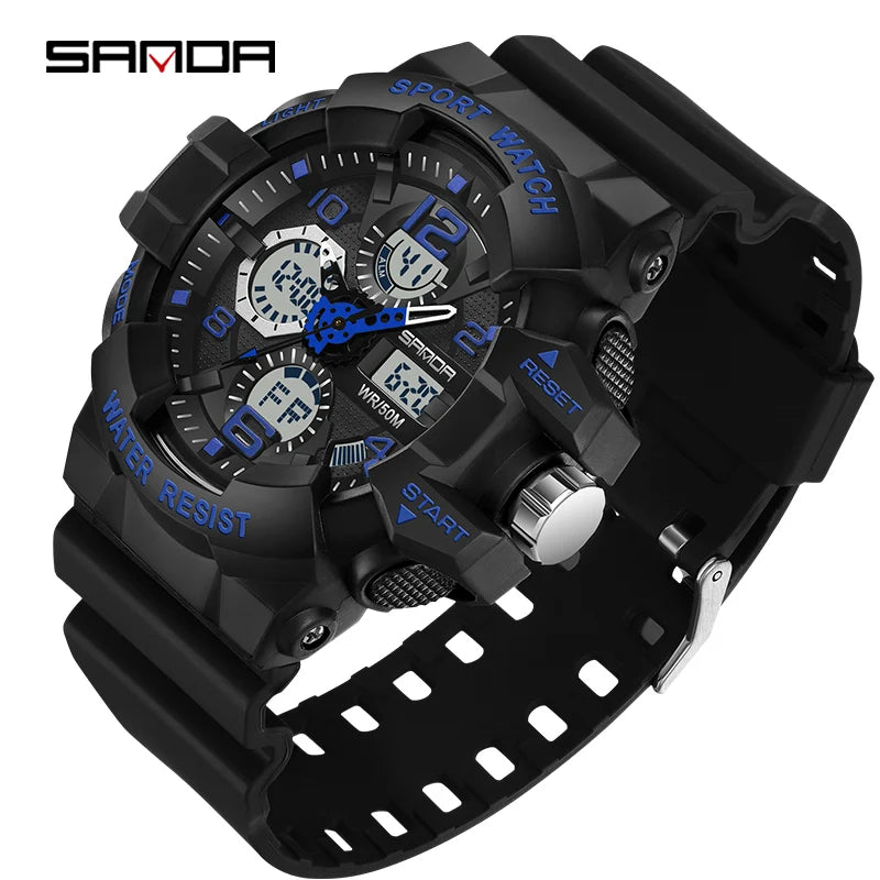 Montre militaire tactique SANDA 3168 analogique et numérique