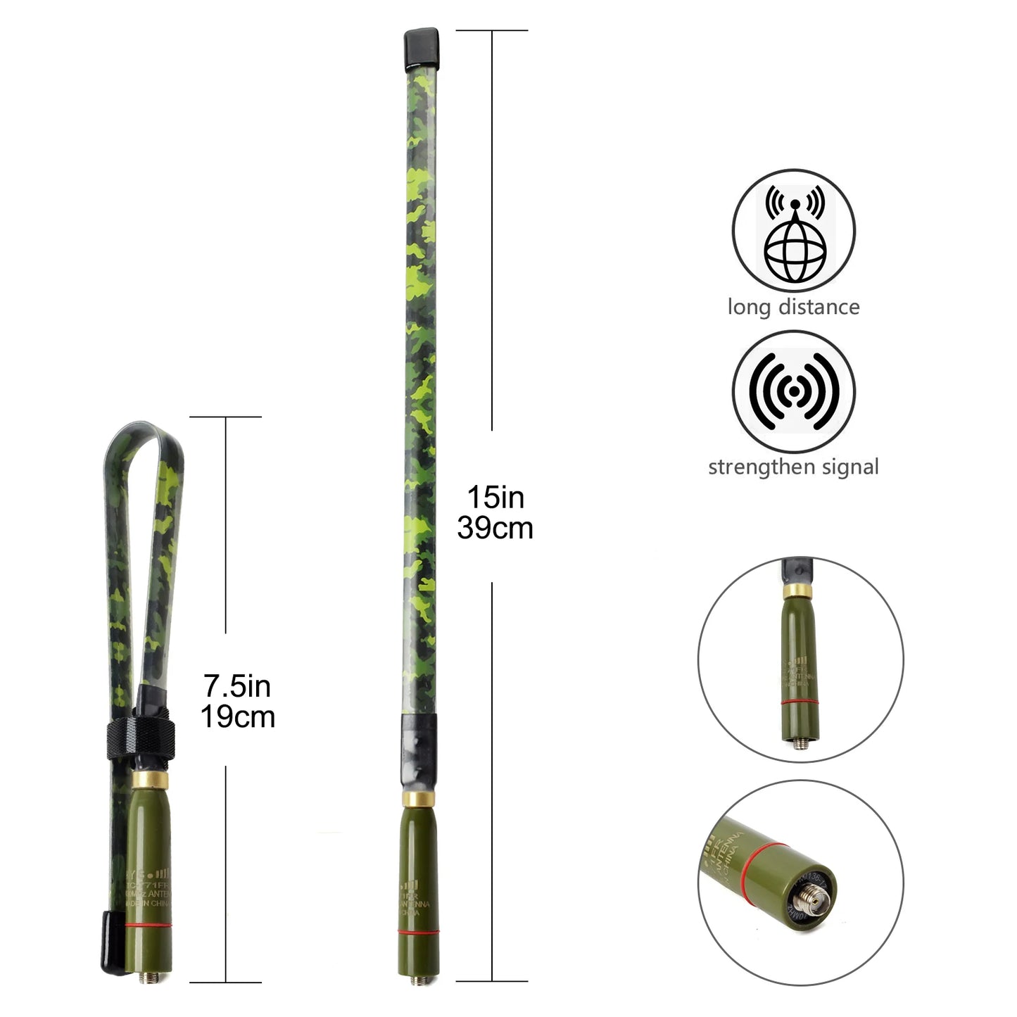 Antenne Tactique Pliante SMA-Femelle – VHF/UHF Dual Band 144/430MHz - BLACKBEARD OUTDOOR INDUSTRIES