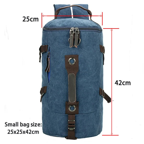 Sac à dos homme en toile et cuir – Voyage et ordinateur