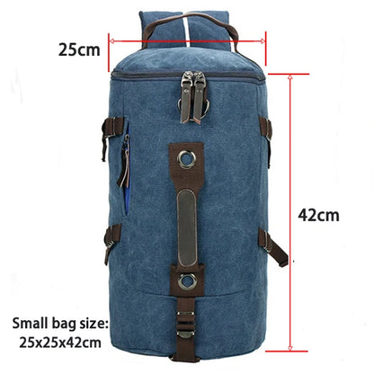 Sac à dos homme en toile et cuir – Voyage et ordinateur