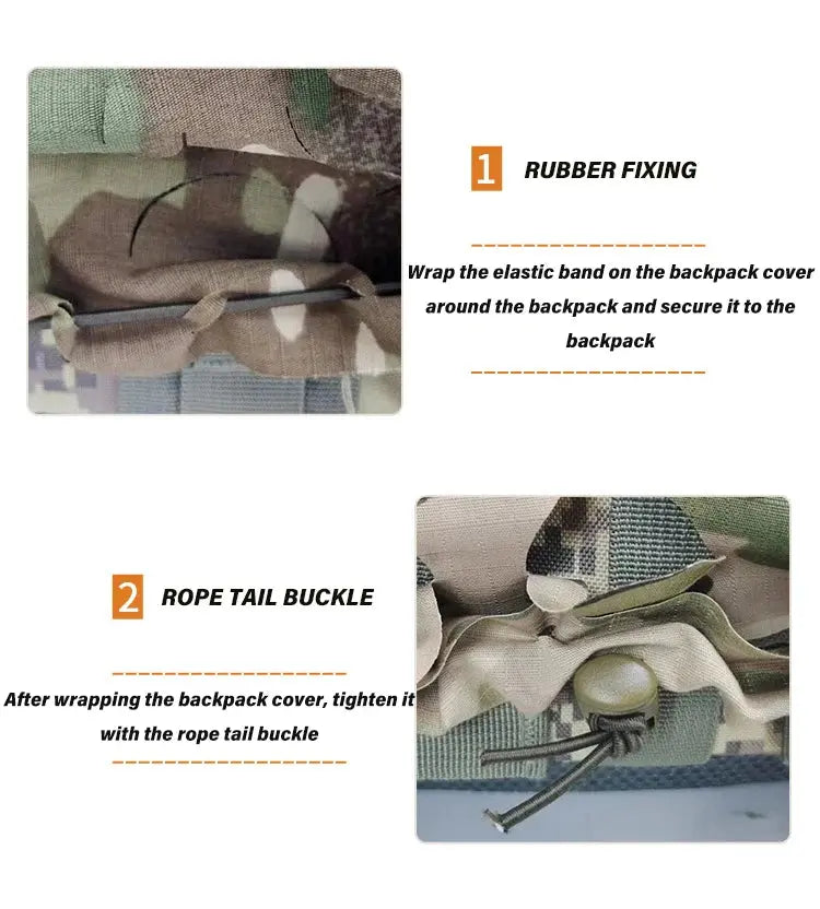 Kit Camouflage 3D Laser Cut – Couvre-Sac à Dos & Couvre-Casque Tactique Ma boutique