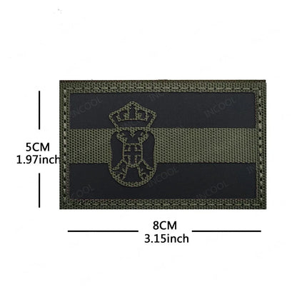 Patch Drapeau Réfléchissant Tactique – Badge Militaire Velcro, 29 Pays, 8x5 cm