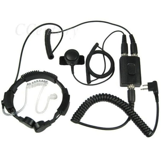Micro-Gorge Tactique Double PTT – Tube Acoustique Discret Baofeng UV-5R, Kenwood TK, HYT, TYT (K-Plug)