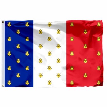 Drapeau France Royale – Bannière Napoléon III, Double Couture, Œillets Laiton
