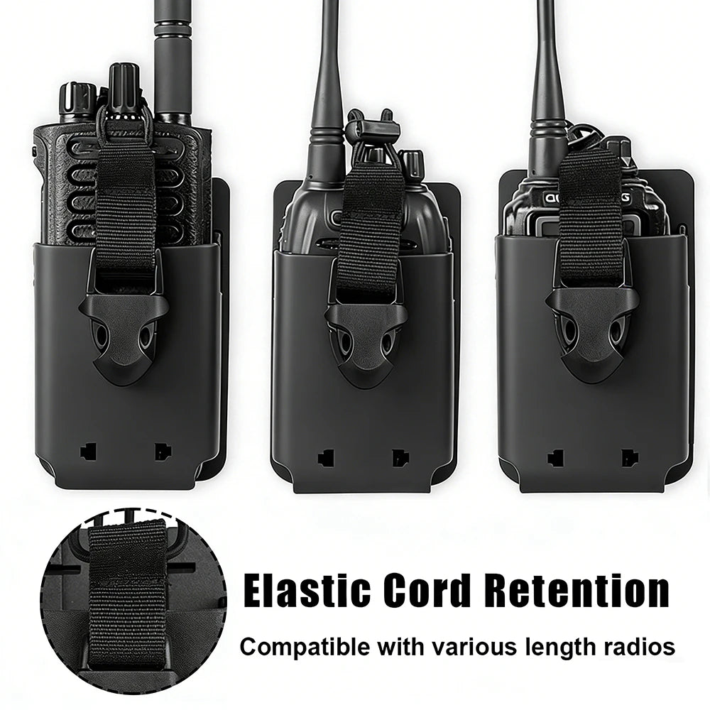 Holster Tactique TPU Quick Release – Étui Souple Radio Universel MOLLE, Ceinture Duty Belt – Clip Court ou Long