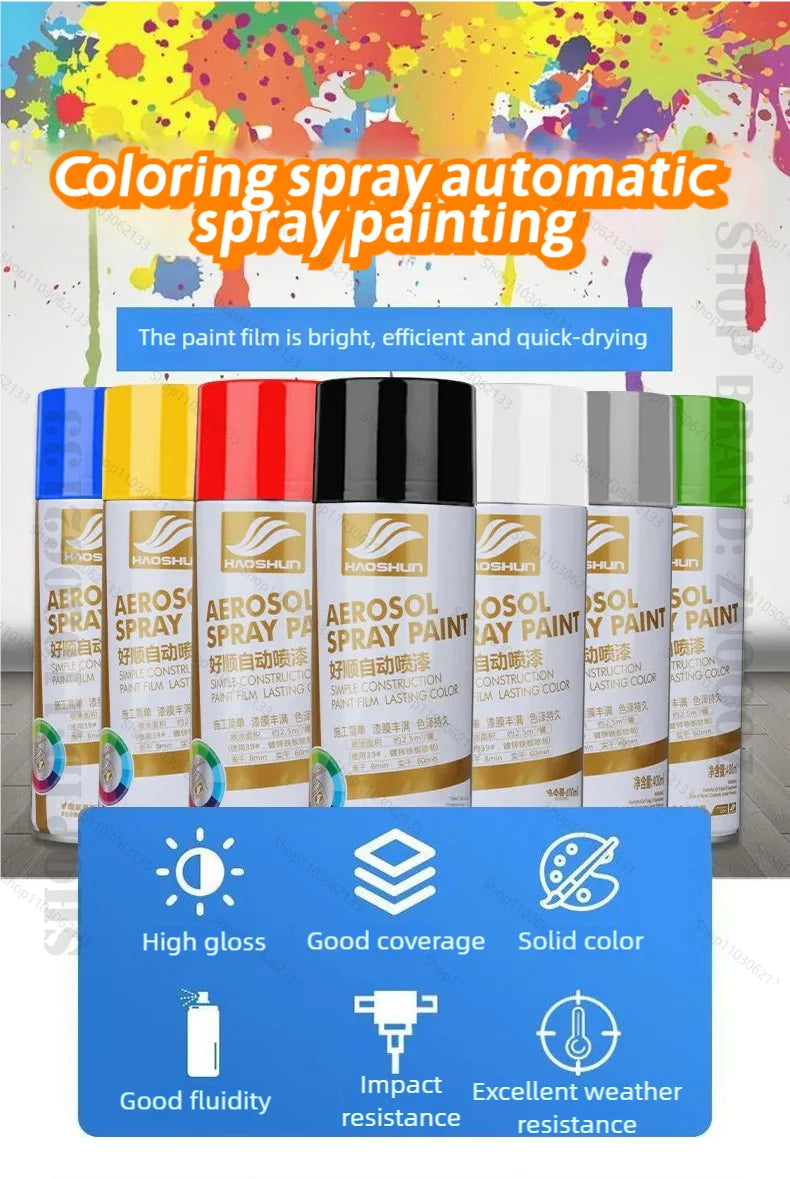 Lot de 2 Bombes de Peinture en Spray 450 ml – Multi-surfaces - BLACKBEARD OUTDOOR INDUSTRIES