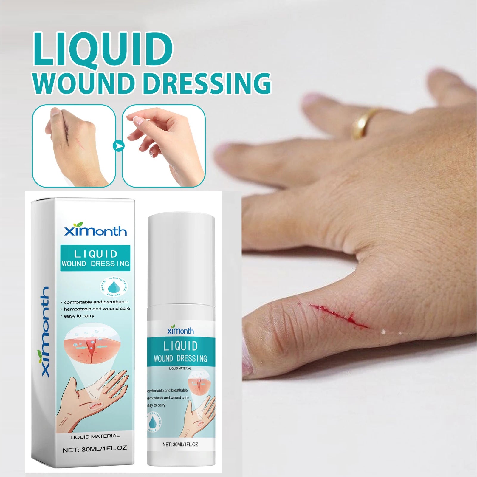 Pansement Spray  - Soin cutané désinfectant et cicatrisant liquide - BLACKBEARD OUTDOOR INDUSTRIES