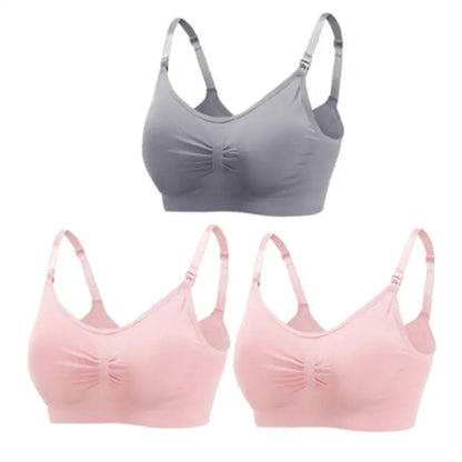 Lot de 3 Soutiens-Gorge d'Allaitement Maternité – Sans Armature, Grande Taille, Respirant