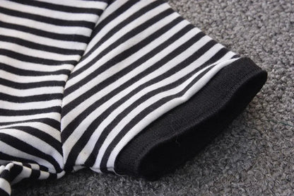 ensemble pour bébé chemise à manche courtes rayées et short uni Ma boutique