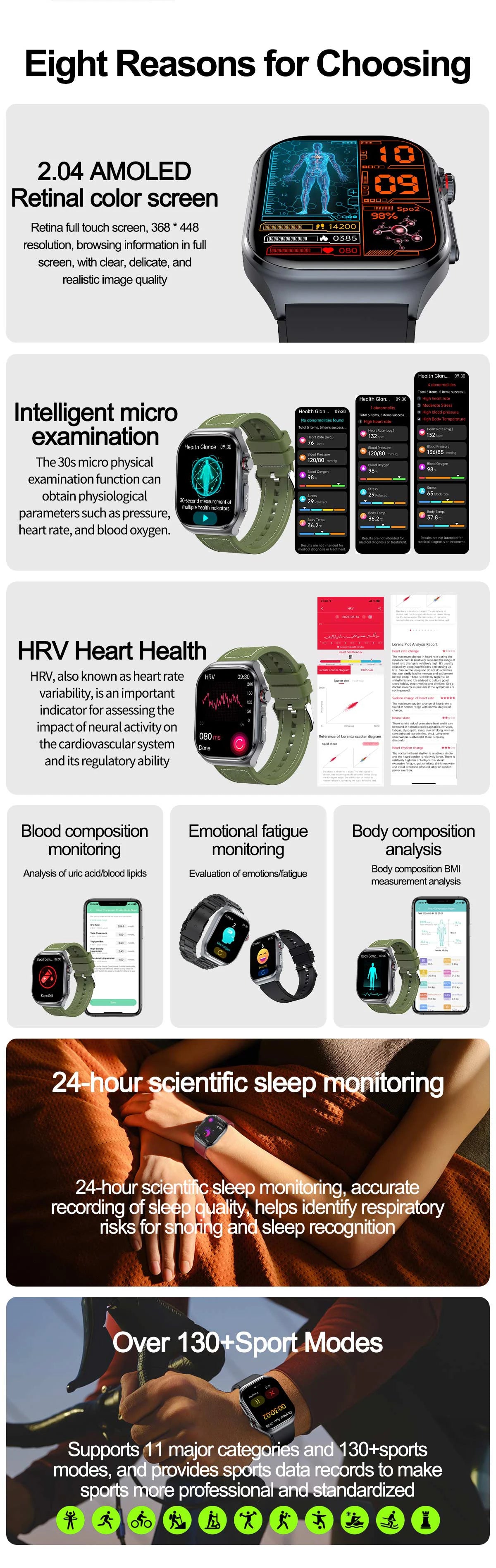 LIGE ET585 – Montre Connectée AMOLED Homme & Femme - BLACKBEARD OUTDOOR INDUSTRIES