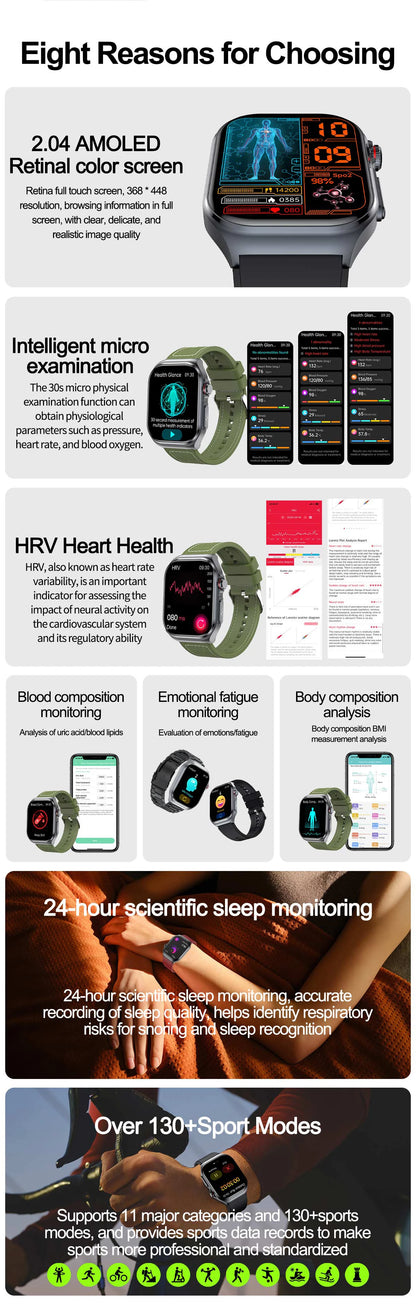 LIGE ET585 – Montre Connectée AMOLED Homme & Femme - BLACKBEARD OUTDOOR INDUSTRIES