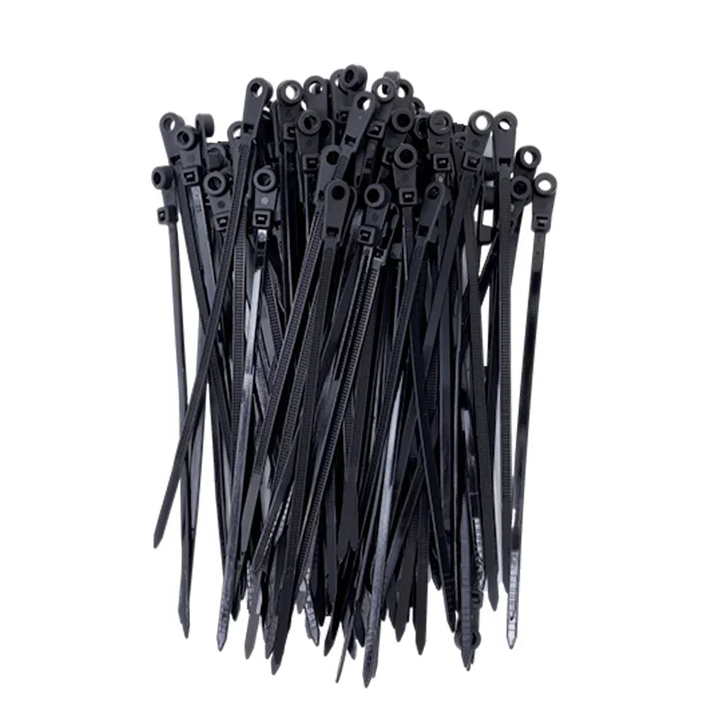 Serre-Câbles Nylon avec Trou de Vis – Lot de 100 ou 200 Pièces Attaches Auto-Bloquantes pour Câbles, Fils et Organisation DIY Bureau & Maison - BLACKBEARD OUTDOOR INDUSTRIES