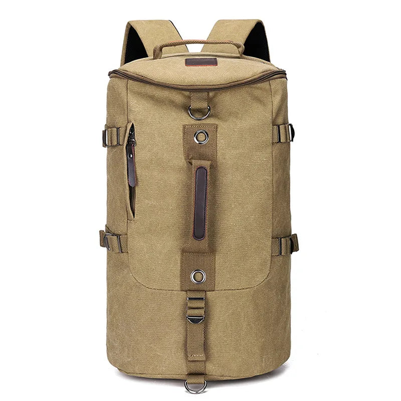 Sac à dos homme en toile et cuir – Voyage et ordinateur