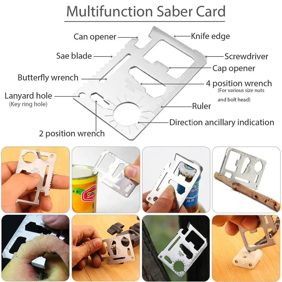 Kit de Survie Multifonction – Équipement Urgence Camping Tactique SOS Bushcraft