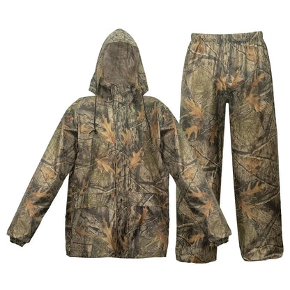 Ensemble Pluie Tactique Camouflage 2 Pièces — Poncho + Pantalon Imperméable | Chasse, Moto, Randonnée | S à XXL - BLACKBEARD OUTDOOR INDUSTRIES