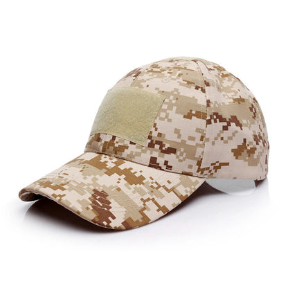 Casquette militaire camouflage tactique avec velcro, réglable