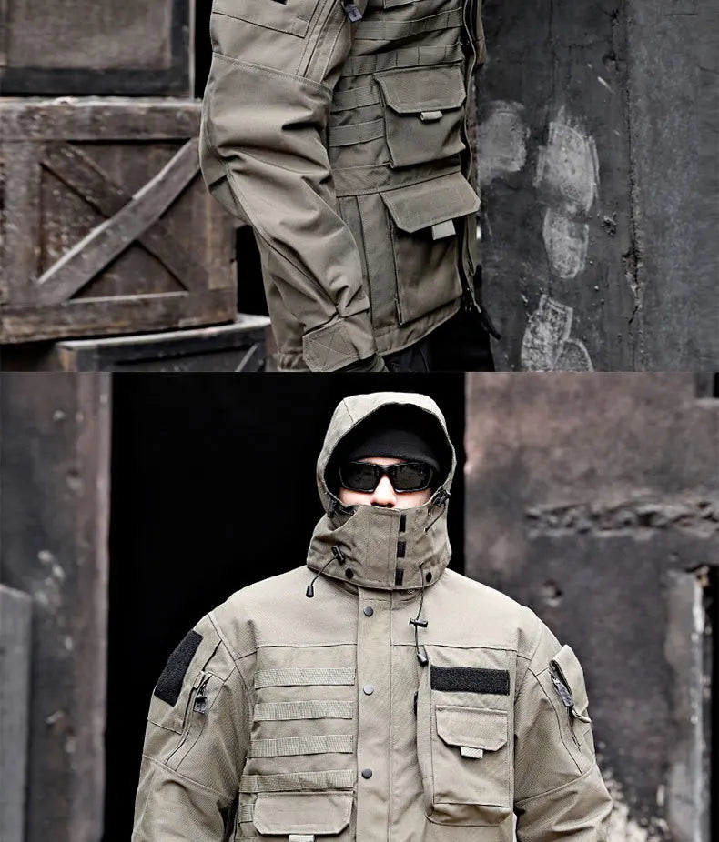 Manteau Trench Militaire Tactique Long et Moyen - Veste Extérieure Résistante et Imperméable - BLACKBEARD OUTDOOR INDUSTRIES