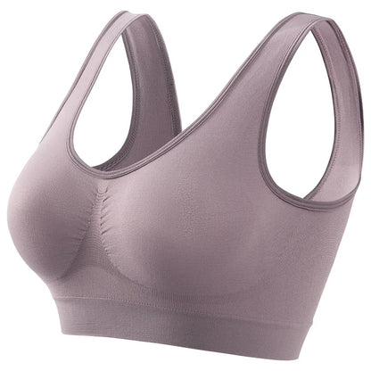 Brassière Sport Femme Sans Armature Grande Taille – Rembourrage Amovible, Sans Couture, Yoga & Running – S à 5XL