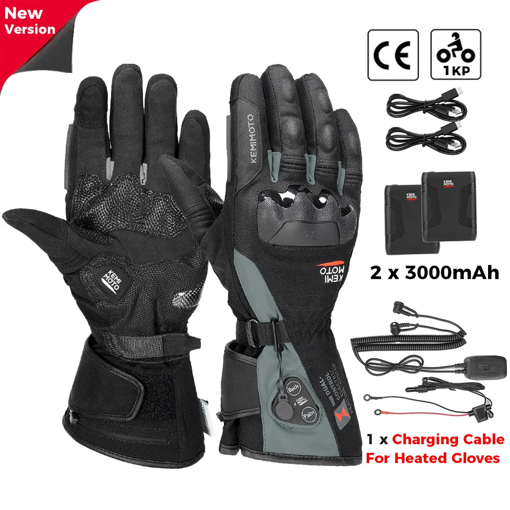 Gants chauffants rechargeables grand froid, tactiles et imperméables